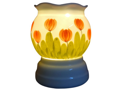 Đèn xông tinh dầu hình hoa Tulip miệng lượn