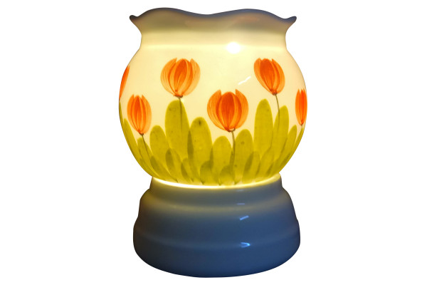 Đèn xông tinh dầu hình hoa Tulip miệng lượn